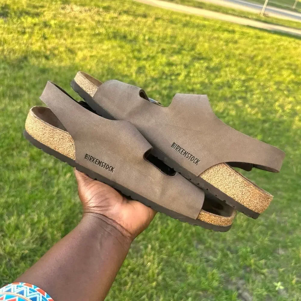 Birkenstock Milano Men’s Leather Sandals Size‎ 45 US M12 Mocha